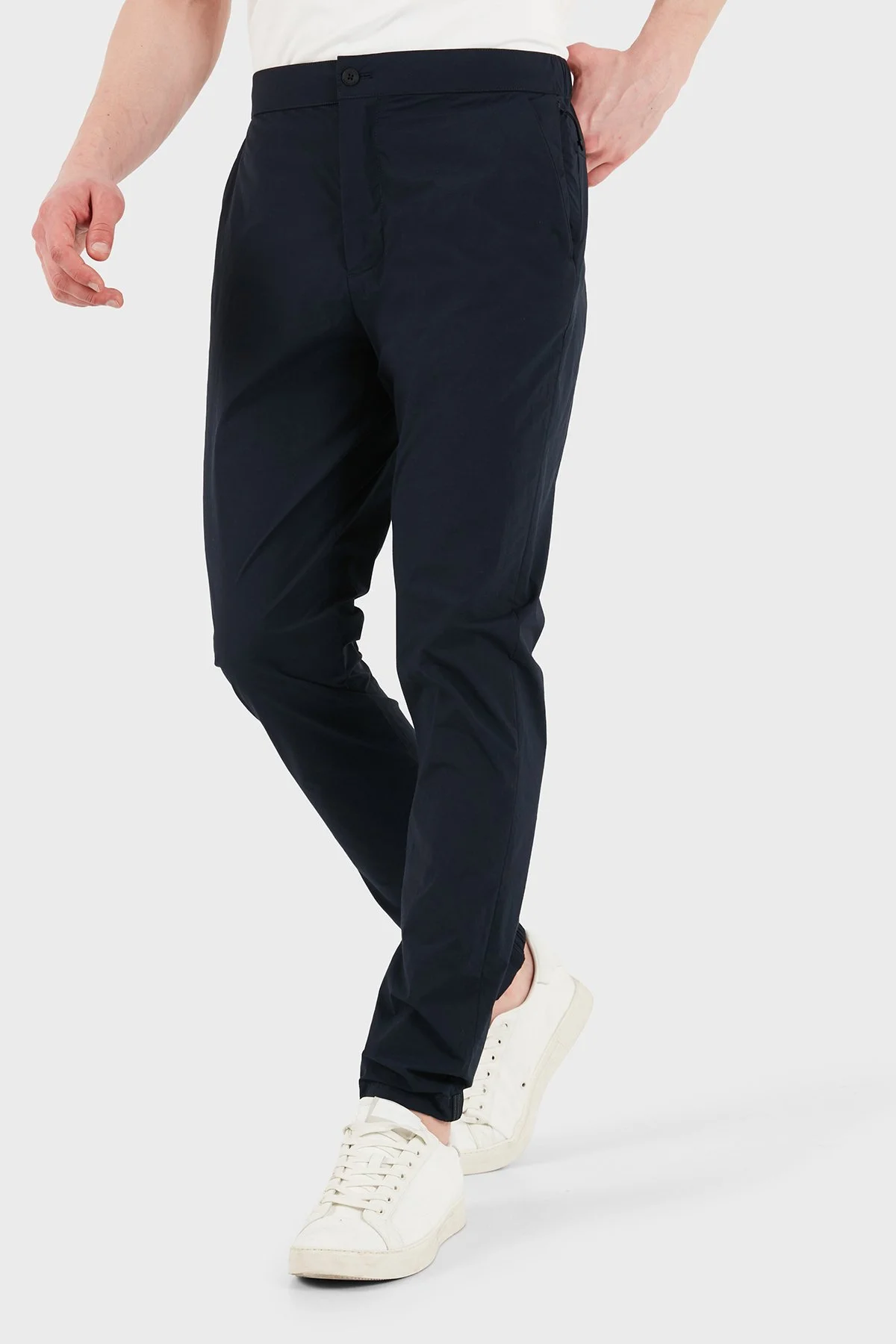 Tommy Hilfiger Pamuk Karışımlı Tapered Fit Normal Bel Erkek Pantolon MW0MW41777 DW5 LACİVERT - 4