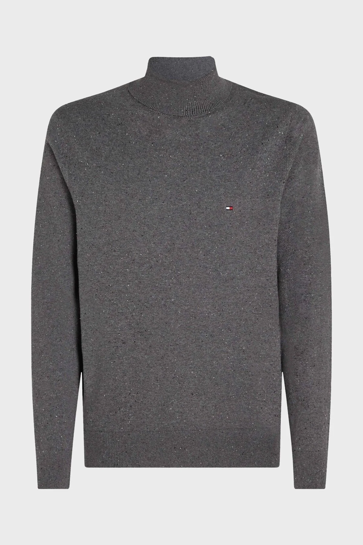 Tommy Hilfiger Pamuk ve Kaşmir Karışımlı Regular Fit Balıkçı Yaka Erkek Kazak MW0MW28048 P91 GRİ - 4