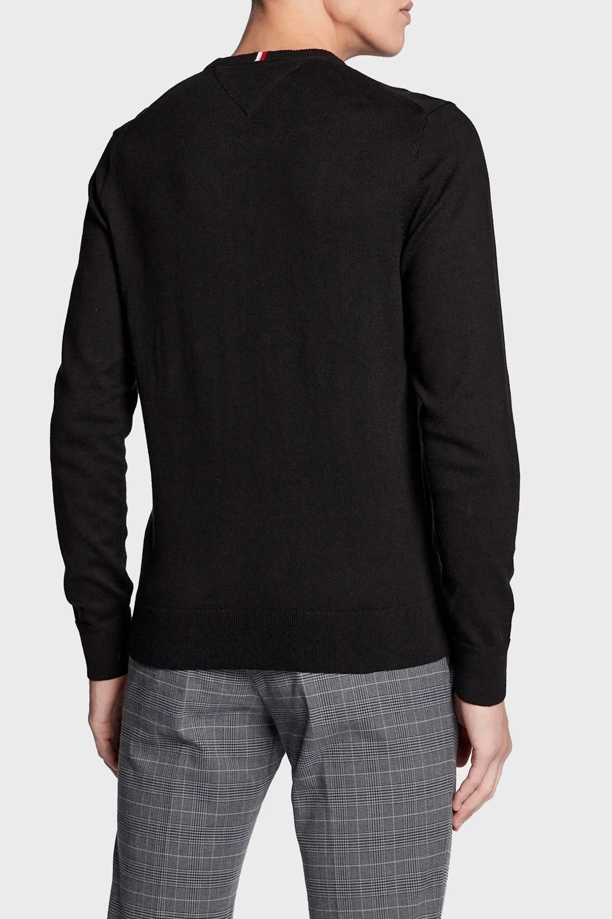 Tommy Hilfiger Pamuk ve Kaşmir Karışımlı Regular Fit Bisiklet Yaka Erkek Kazak MW0MW28046 BDS SİYAH - 2