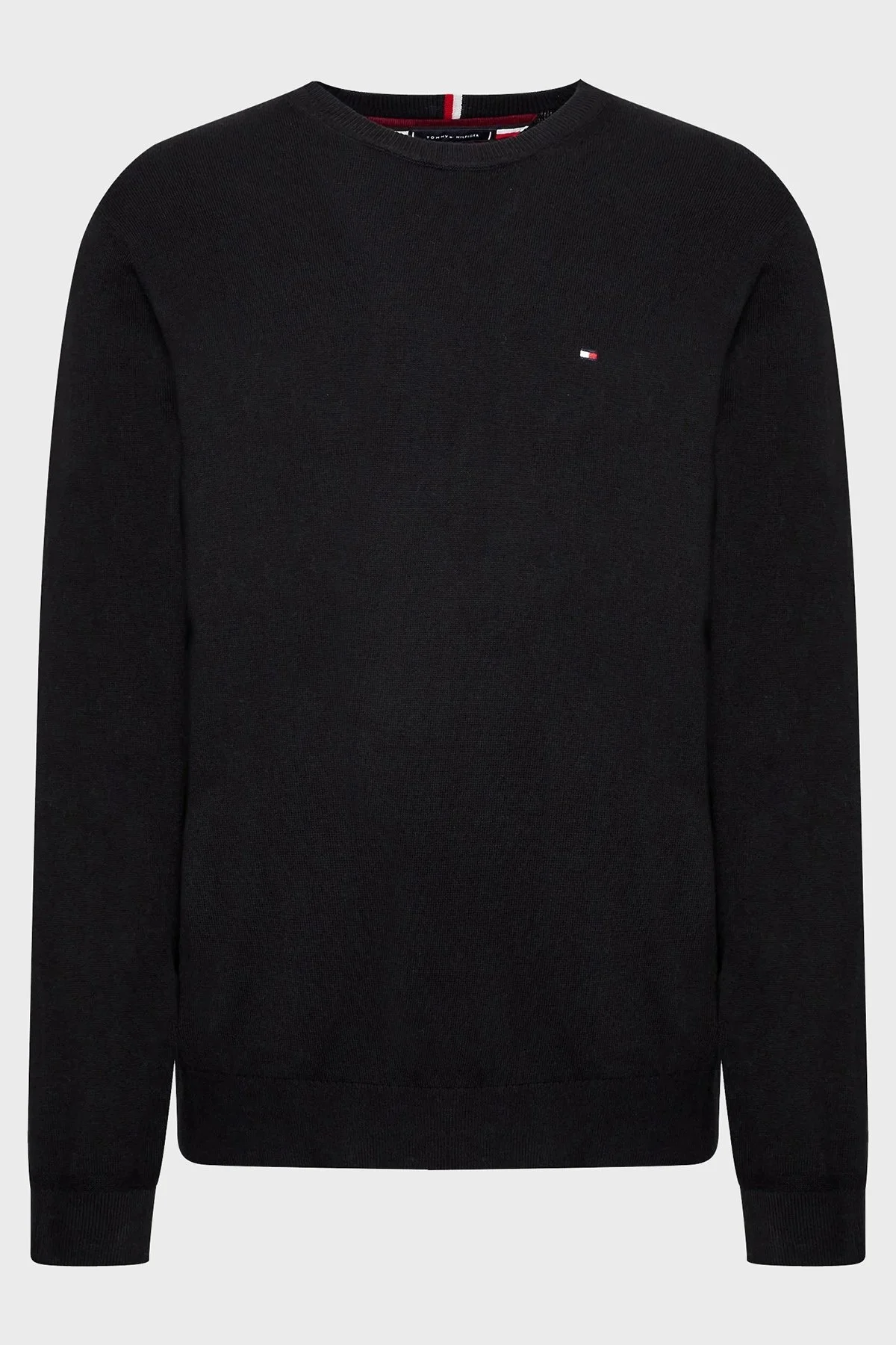 Tommy Hilfiger Pamuk ve Kaşmir Karışımlı Regular Fit Bisiklet Yaka Erkek Kazak MW0MW28046 BDS SİYAH - 6