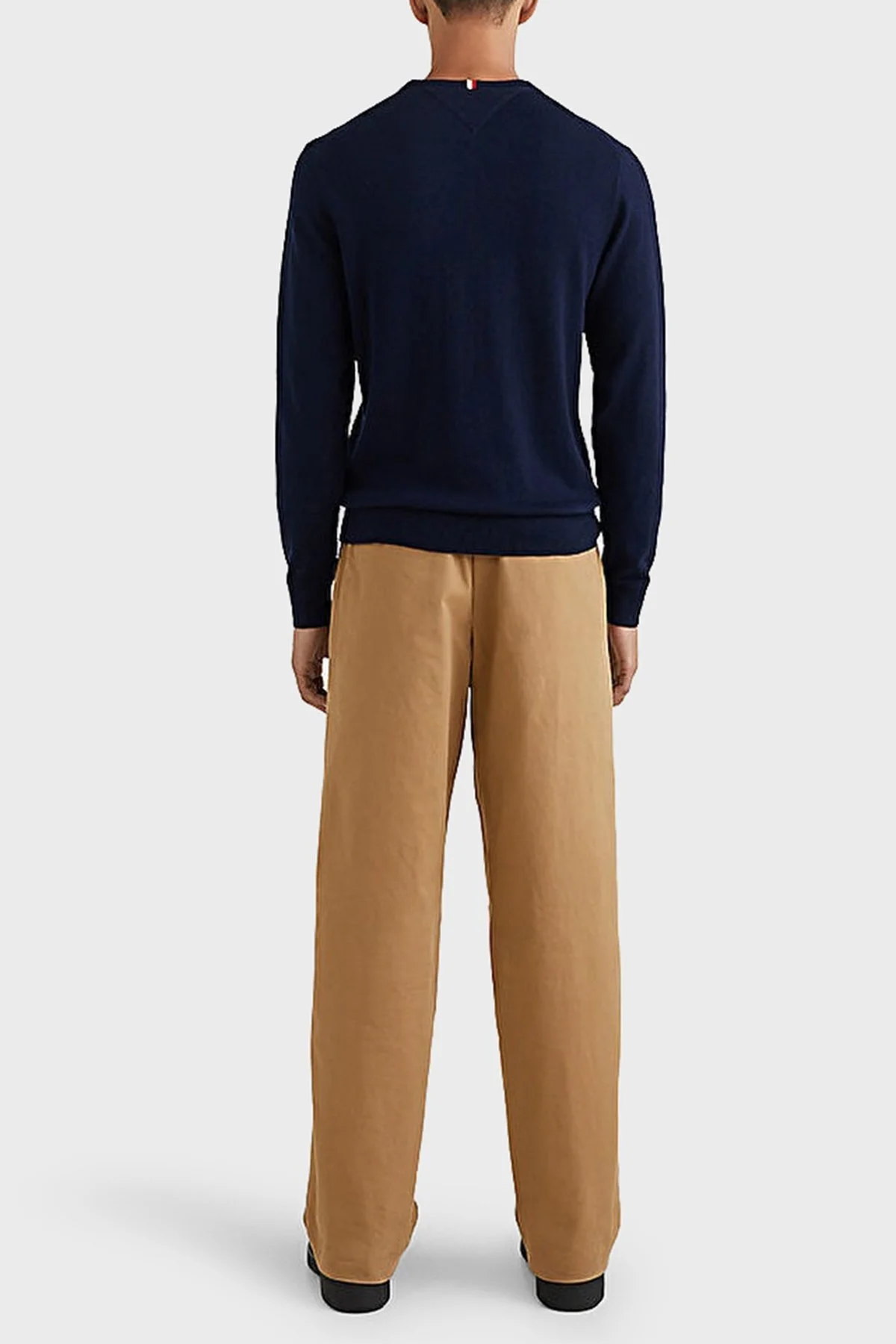 Tommy Hilfiger Pamuk ve Kaşmir Karışımlı Regular Fit Bisiklet Yaka Erkek Kazak MW0MW28046 DW5 LACİVERT - 2