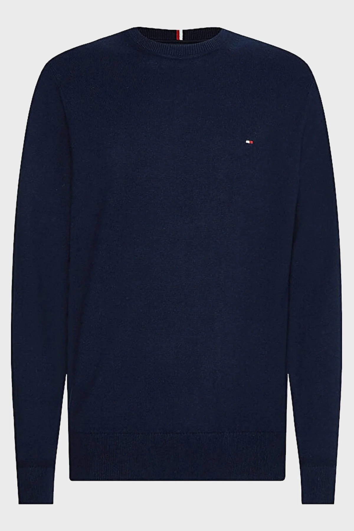 Tommy Hilfiger Pamuk ve Kaşmir Karışımlı Regular Fit Bisiklet Yaka Erkek Kazak MW0MW28046 DW5 LACİVERT - 6