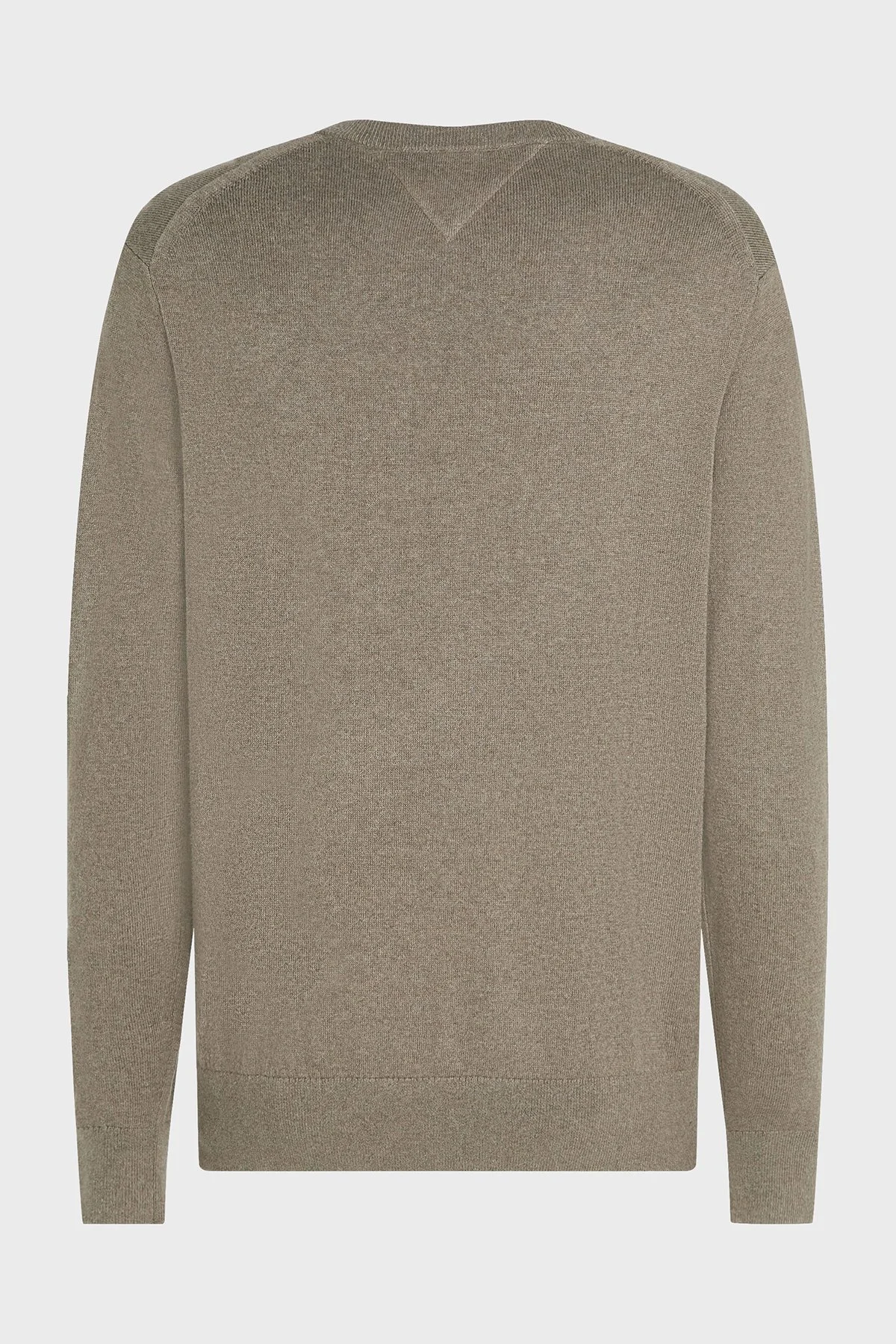 Tommy Hilfiger Pamuk ve Kaşmir Karışımlı Regular Fit Bisiklet Yaka Erkek Kazak MW0MW28046 HI3 KAHVE - 6