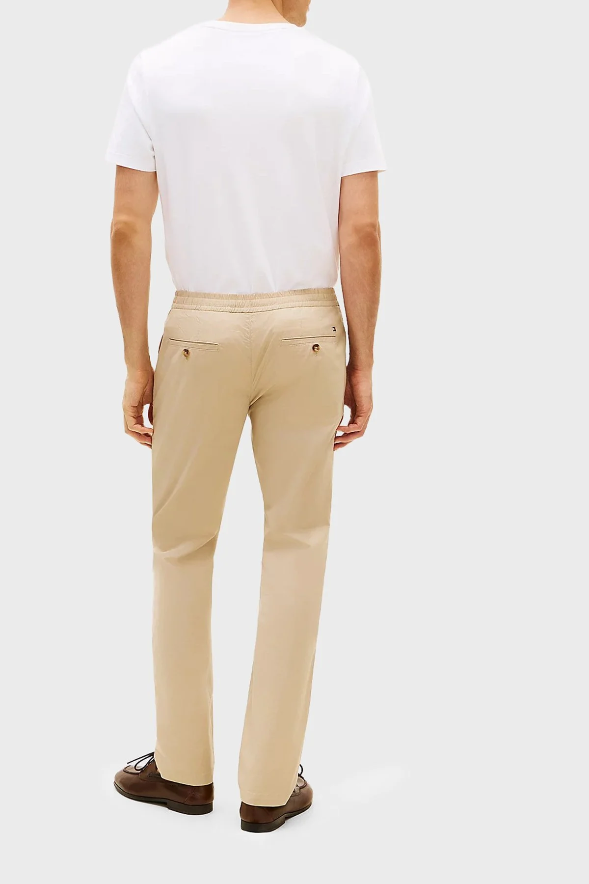Tommy Hilfiger Pamuklu Bağlamalı Normal Bel Düz Paça Erkek Pantolon MW0MW42340 RBT KUM - 4