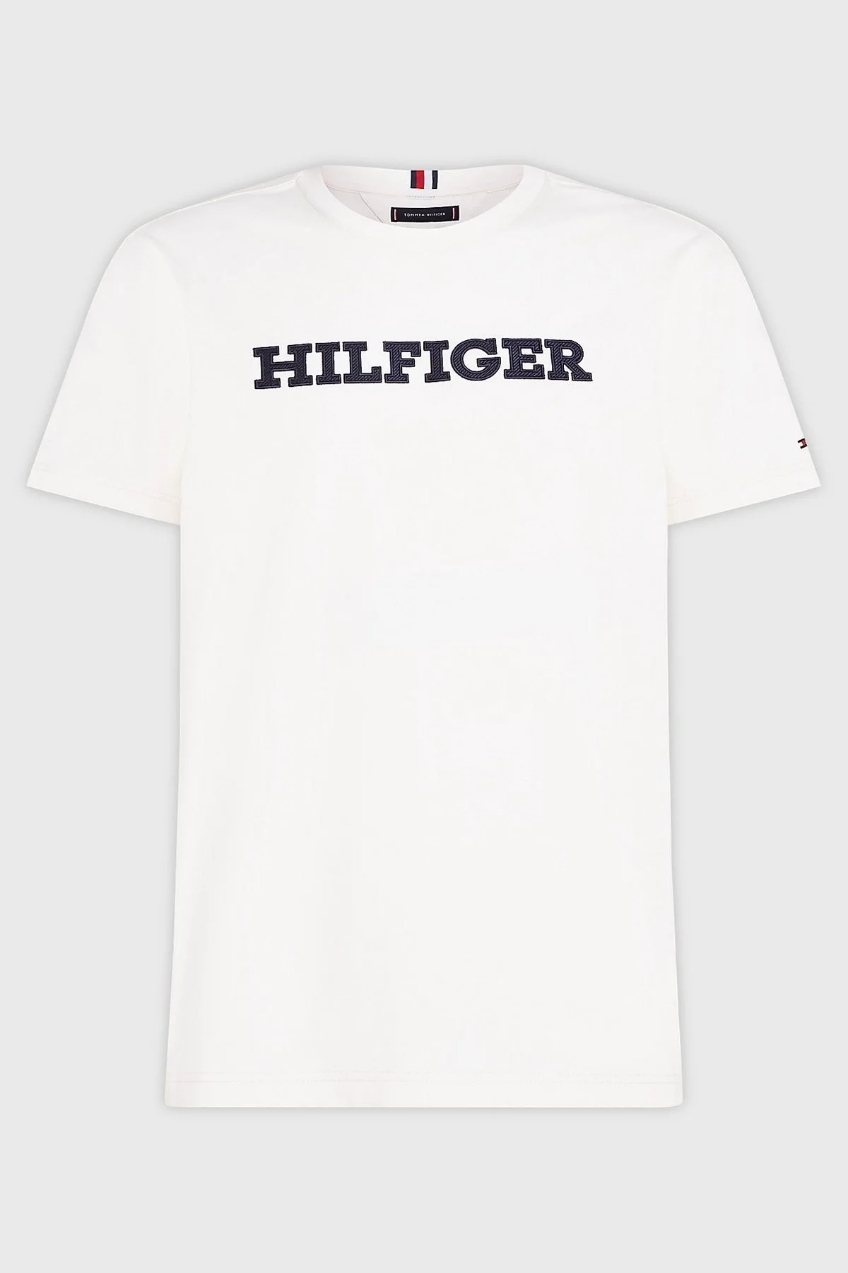 Tommy Hilfiger Pamuklu Bisiklet Yaka Erkek T Shirt MW0MW35453 YBH BEYAZ - 10