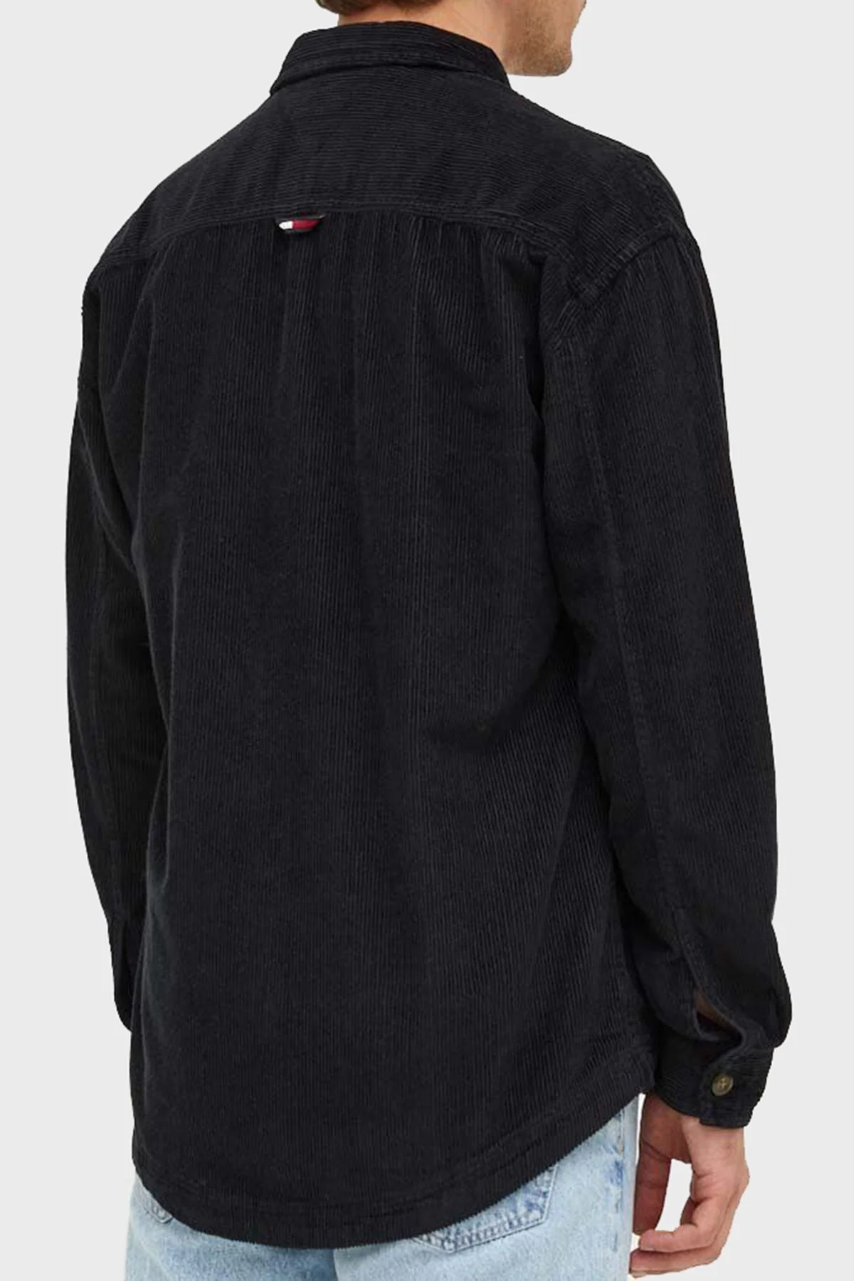 Tommy Hilfiger Pamuklu Cepli Regular Fit Fitilli Kadife Erkek Gömlek DM0DM16600 BDS SİYAH - 2