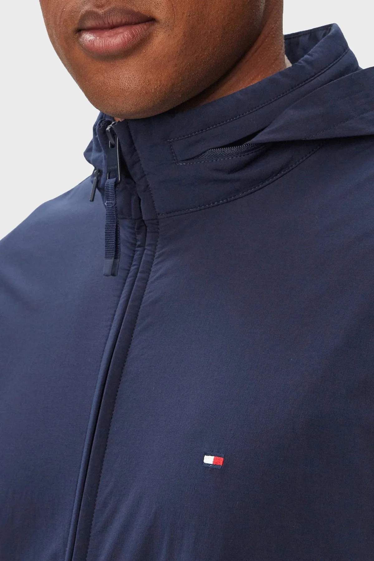 Tommy Hilfiger Pamuklu Dik Yaka Regular Fit Erkek Sweat MW0MW43443 DCC Lacivert - 5