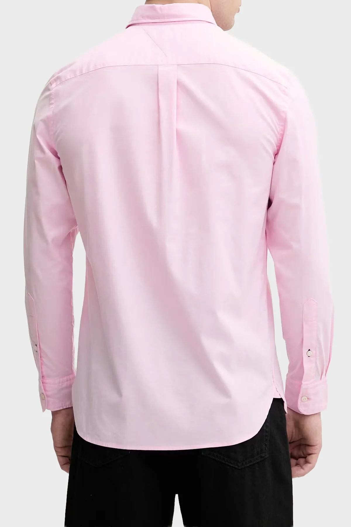 Tommy Hilfiger Pamuklu Düğmeli Yaka Uzun Kollu Erkek Gömlek MW0MW42287 TOR Pembe - 3