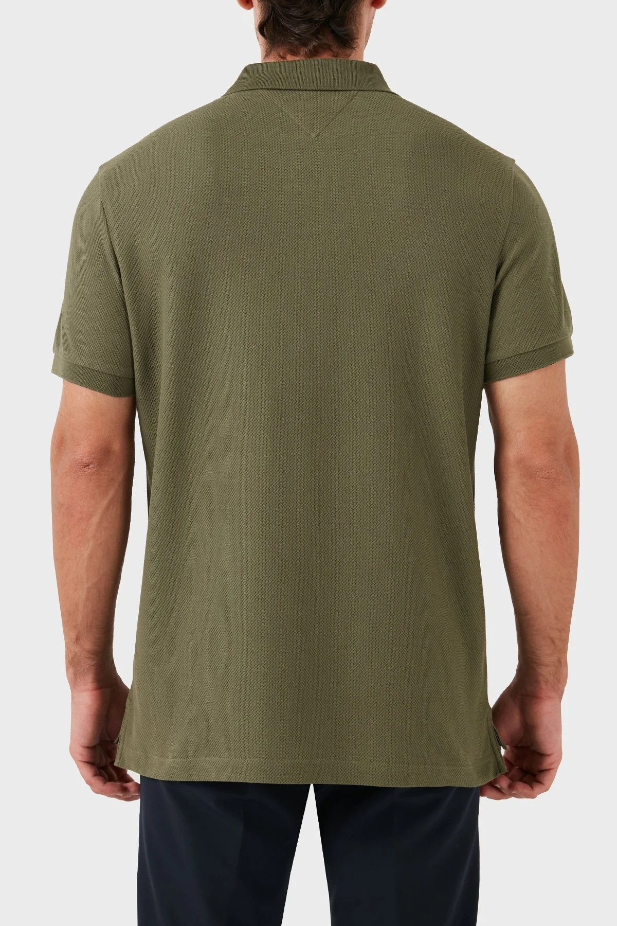 Tommy Hilfiger Pamuklu Erkek Polo Yaka T Shirt MW0MW35626 MSH YEŞİL - 2