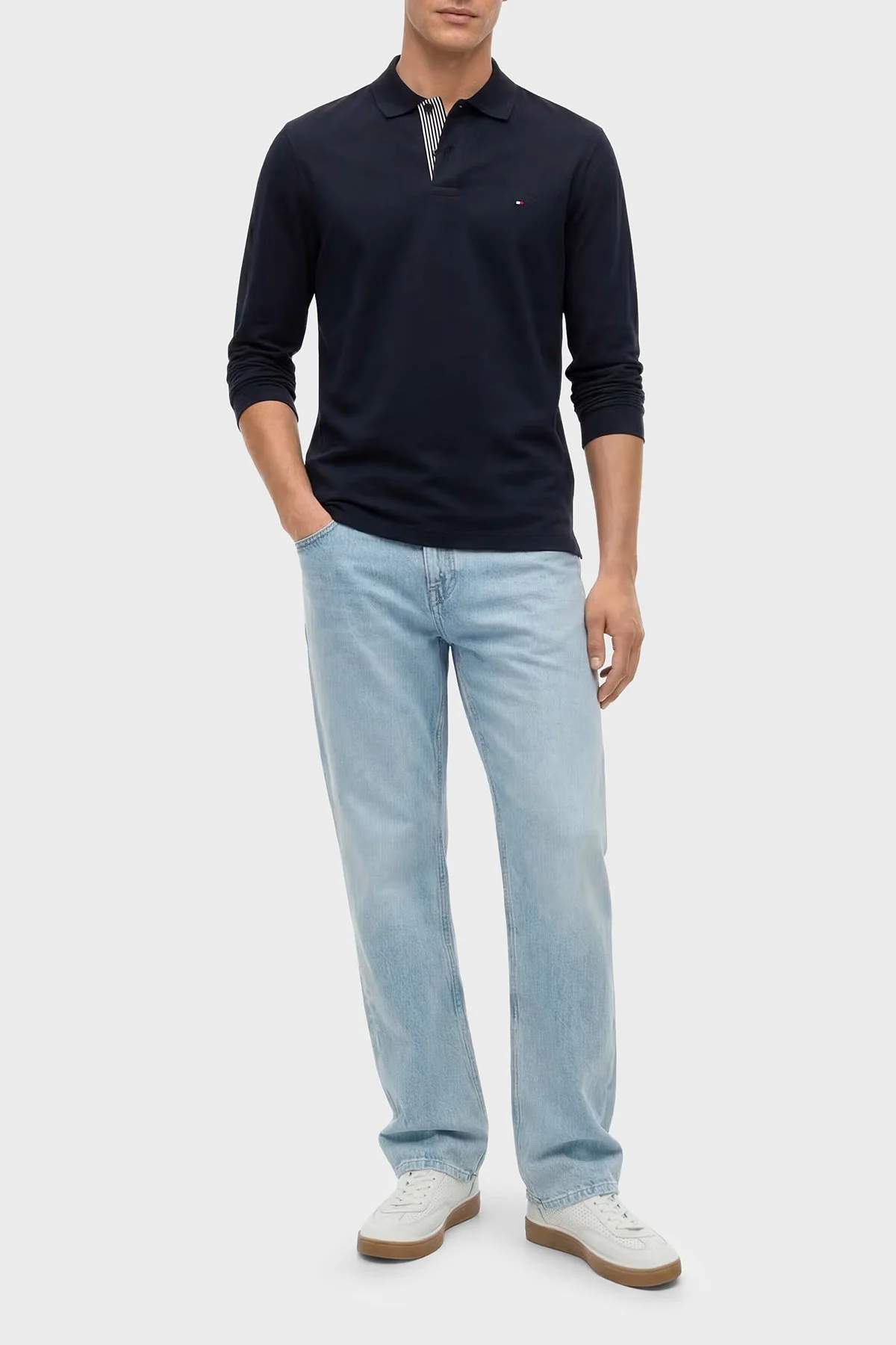 Tommy Hilfiger Pamuklu Erkek Polo Yaka T Shirt MW0MW44339 DW5 Lacivert - 2