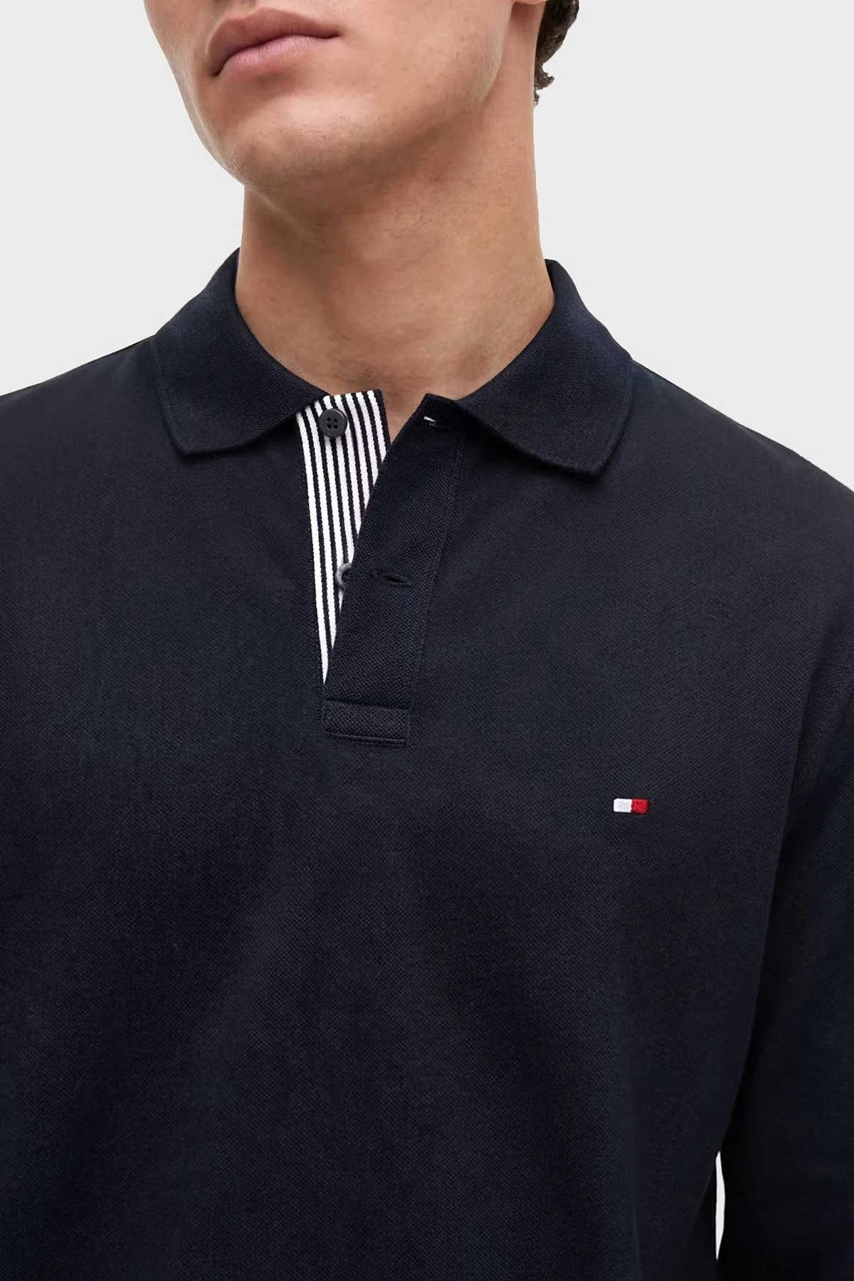 Tommy Hilfiger Pamuklu Erkek Polo Yaka T Shirt MW0MW44339 DW5 Lacivert - 3