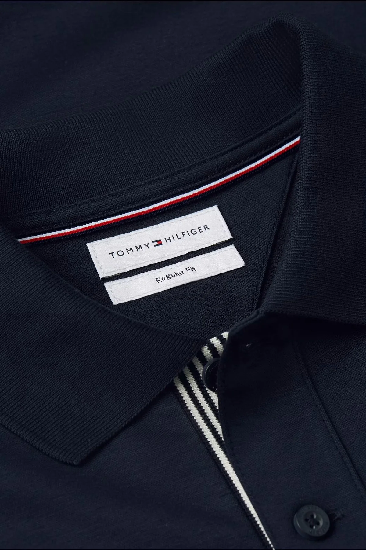 Tommy Hilfiger Pamuklu Erkek Polo Yaka T Shirt MW0MW44339 DW5 Lacivert - 5
