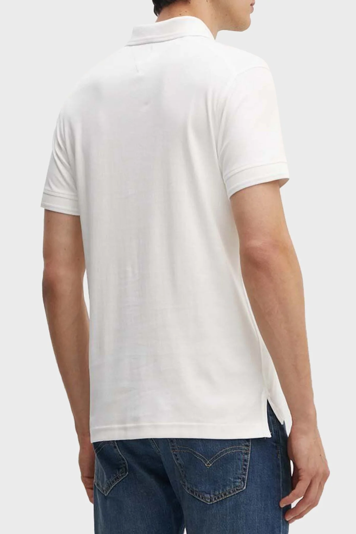 Tommy Hilfiger Pamuklu Fermuarlı Erkek Polo Yaka T Shirt MW0MW34746 YBL BEYAZ - 2