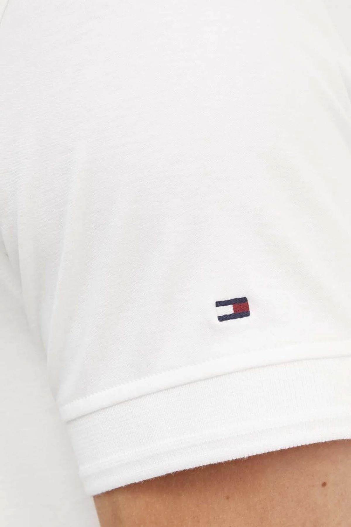 Tommy Hilfiger Pamuklu Fermuarlı Erkek Polo Yaka T Shirt MW0MW34746 YBL BEYAZ - 5