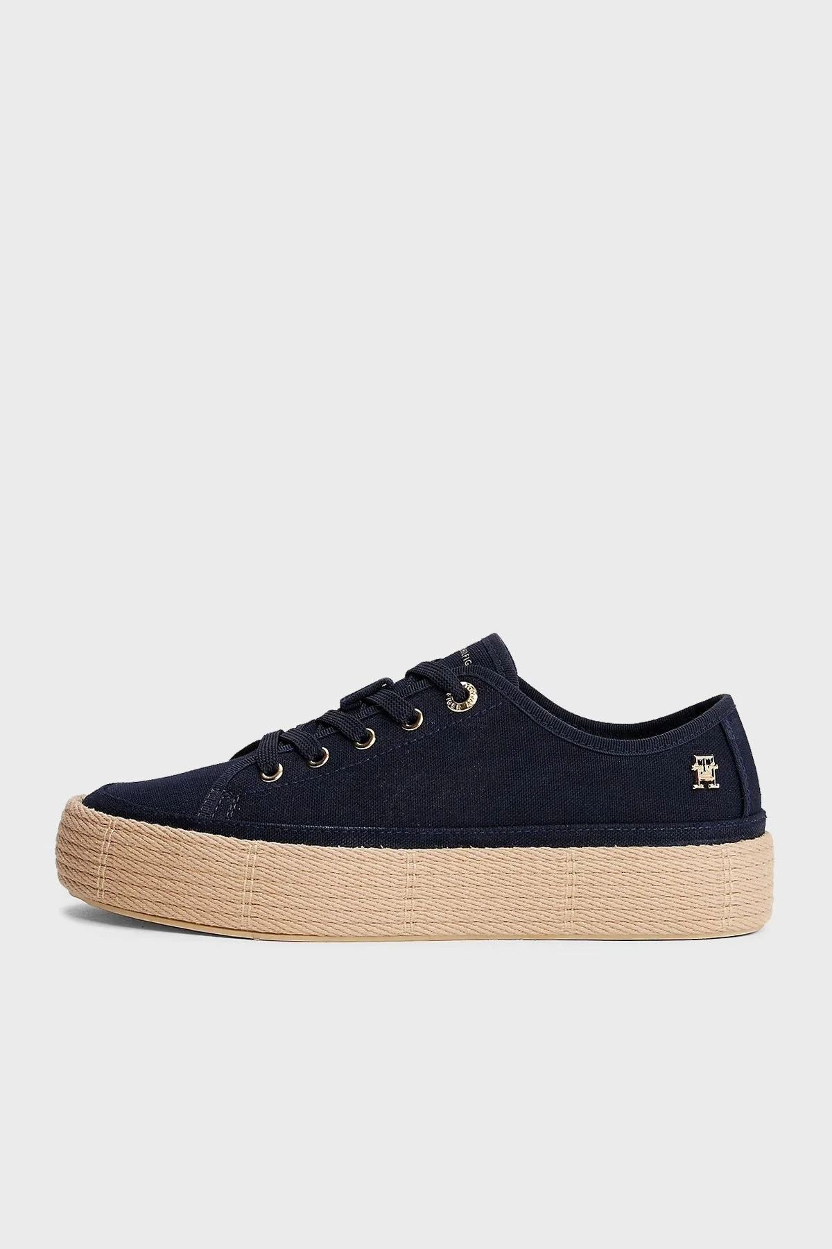 Tommy Hilfiger Pamuklu Hasır Detaylı Sneaker Bayan Ayakkabı FW0FW08404 DW6 LACİVERT - 2
