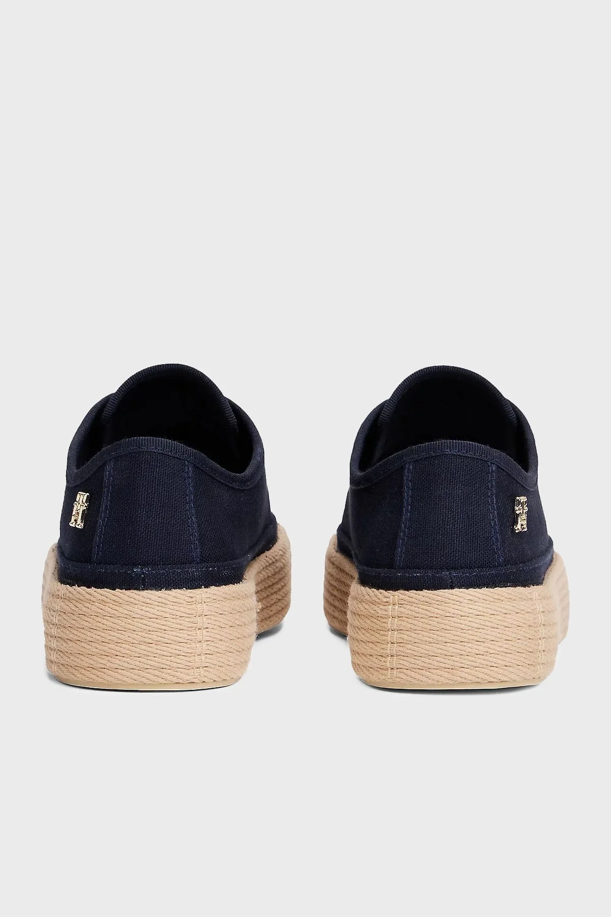 Tommy Hilfiger Pamuklu Hasır Detaylı Sneaker Bayan Ayakkabı FW0FW08404 DW6 LACİVERT - 5