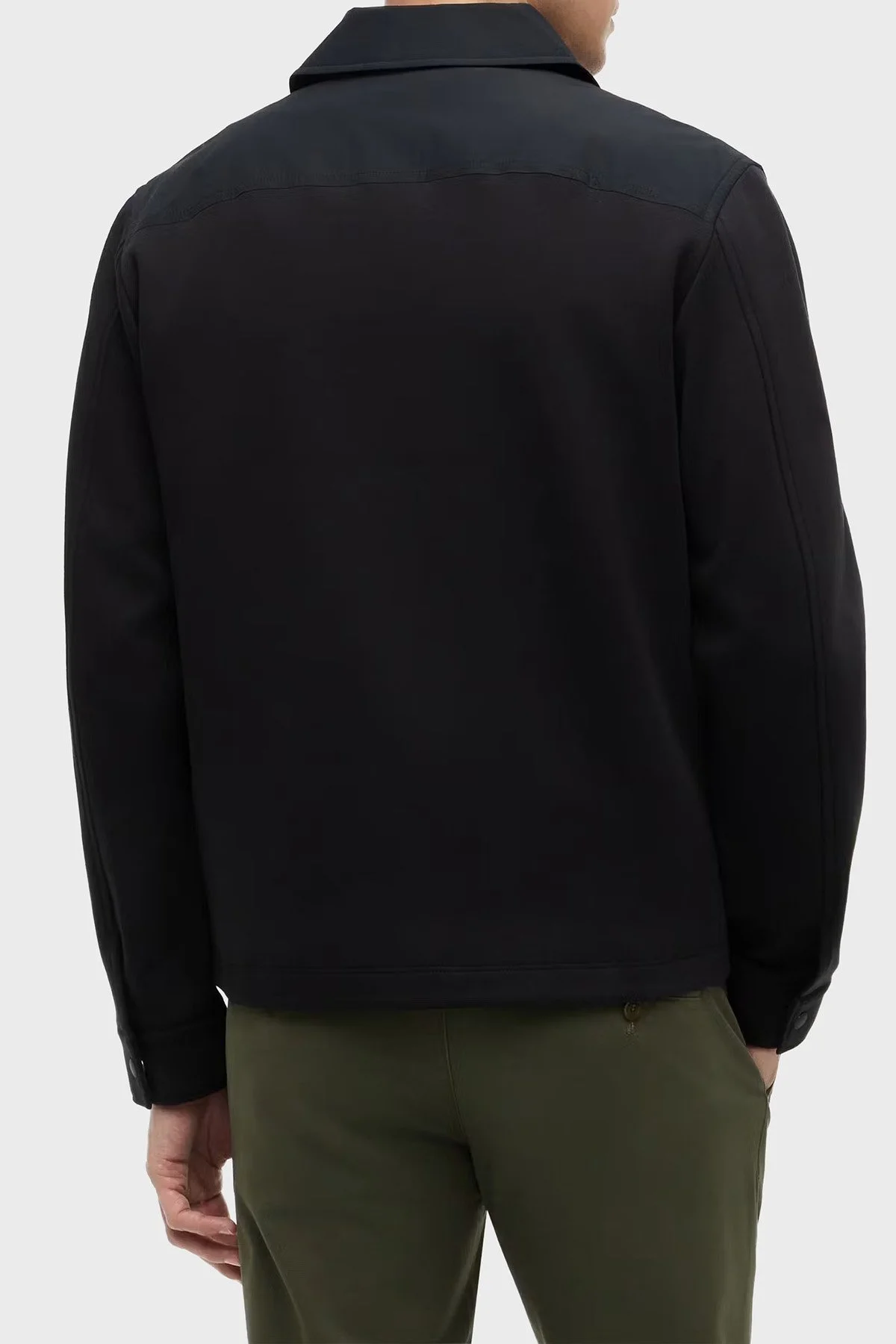 Tommy Hilfiger Pamuklu Klasik Yaka Çıtçıtlı Erkek Ceket MW0MW43215 BDS Siyah - 3