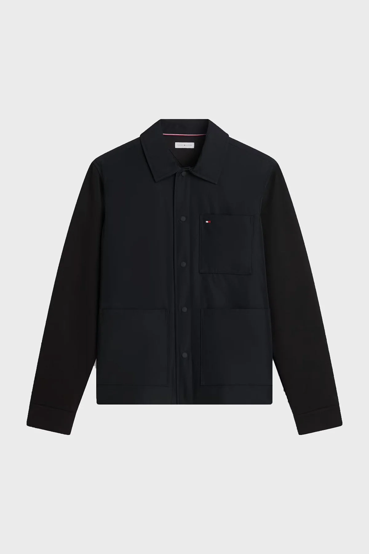 Tommy Hilfiger Pamuklu Klasik Yaka Çıtçıtlı Erkek Ceket MW0MW43215 BDS Siyah - 5