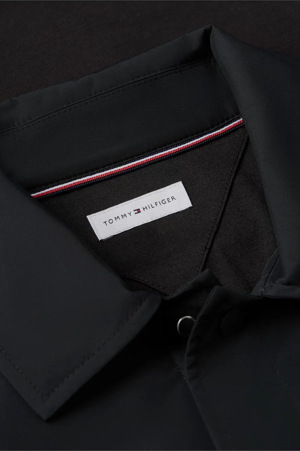 Tommy Hilfiger Pamuklu Klasik Yaka Çıtçıtlı Erkek Ceket MW0MW43215 BDS Siyah - 6