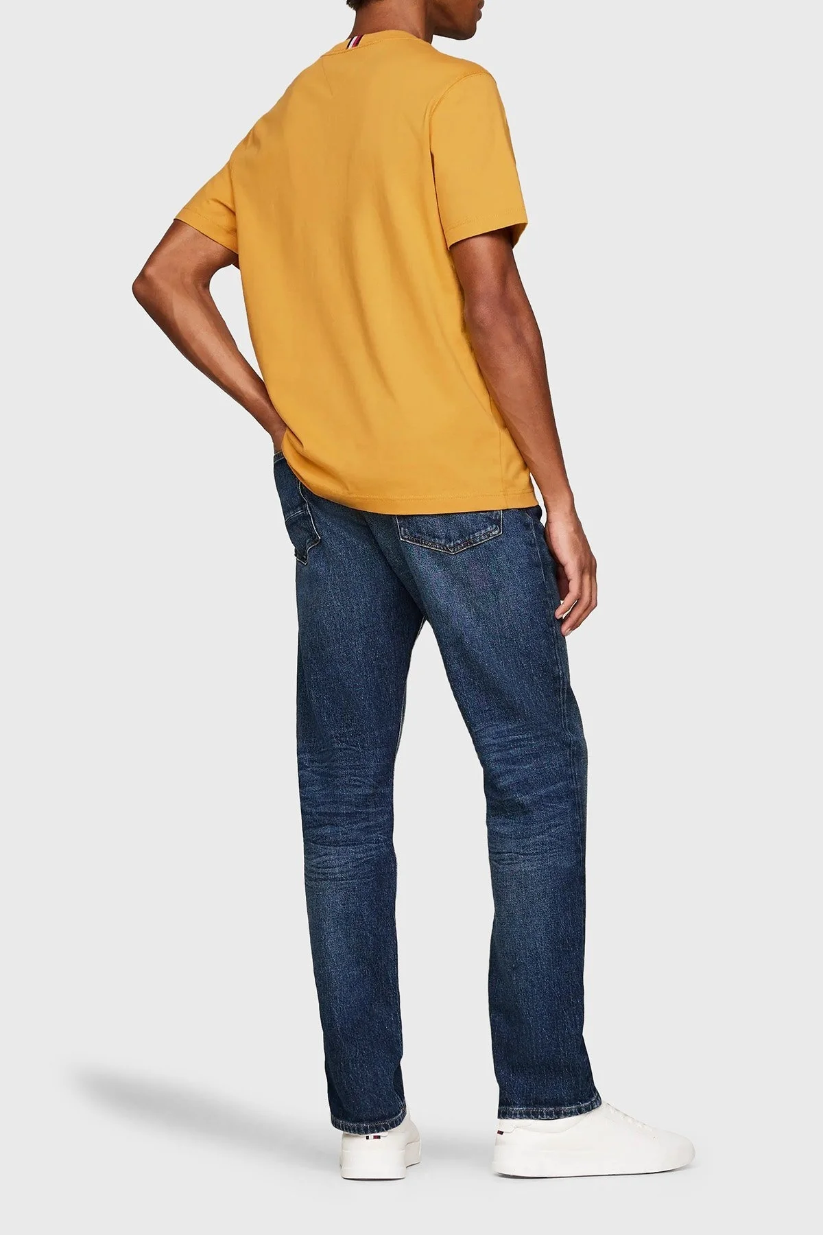 Tommy Hilfiger Pamuklu Logo Nakışlı Erkek T Shirt MW0MW35462 ZE1 HARDAL - 8