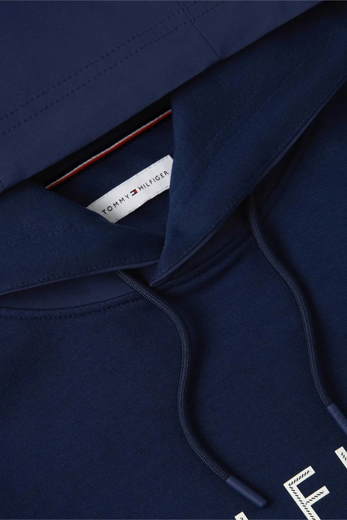 Tommy Hilfiger Pamuklu Logolu Kapüşonlu Yaka Erkek Sweat MW0MW43191 DCC Lacivert - 4