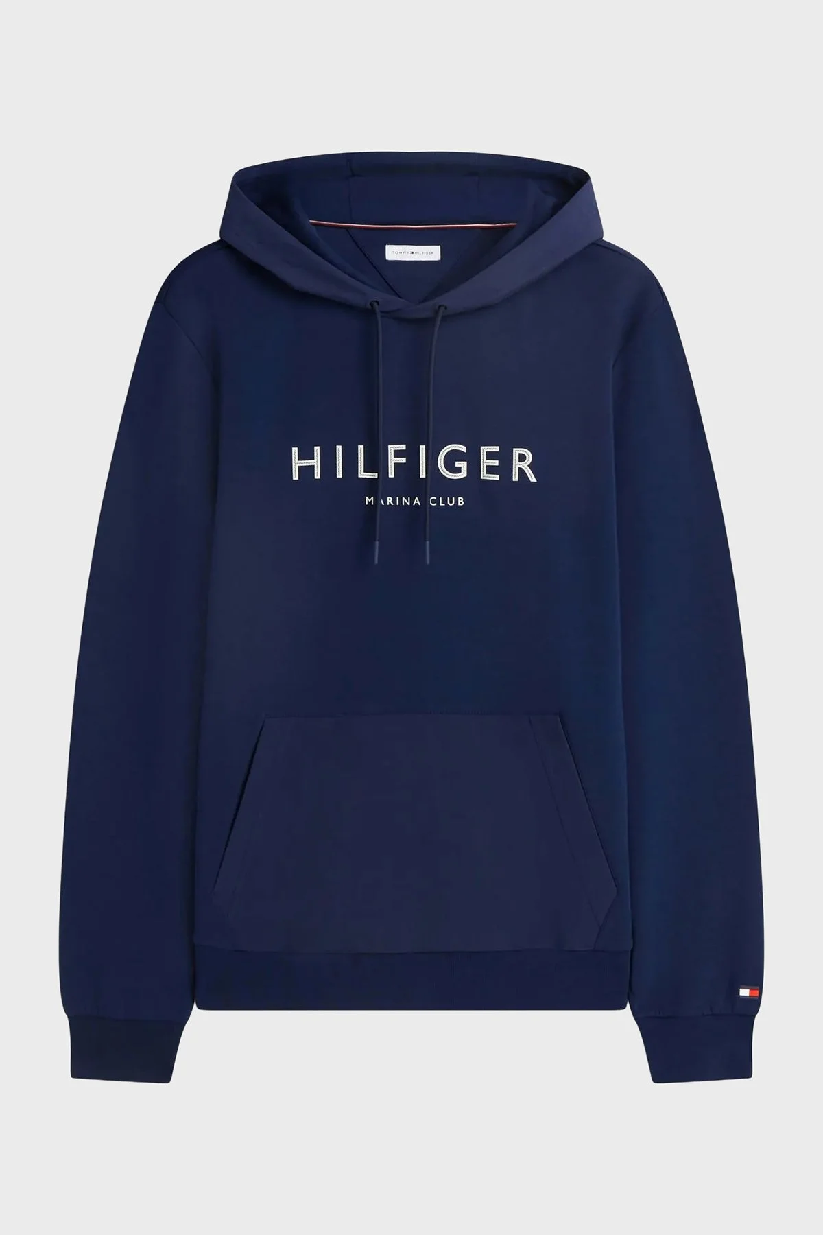 Tommy Hilfiger Pamuklu Logolu Kapüşonlu Yaka Erkek Sweat MW0MW43191 DCC Lacivert - 5