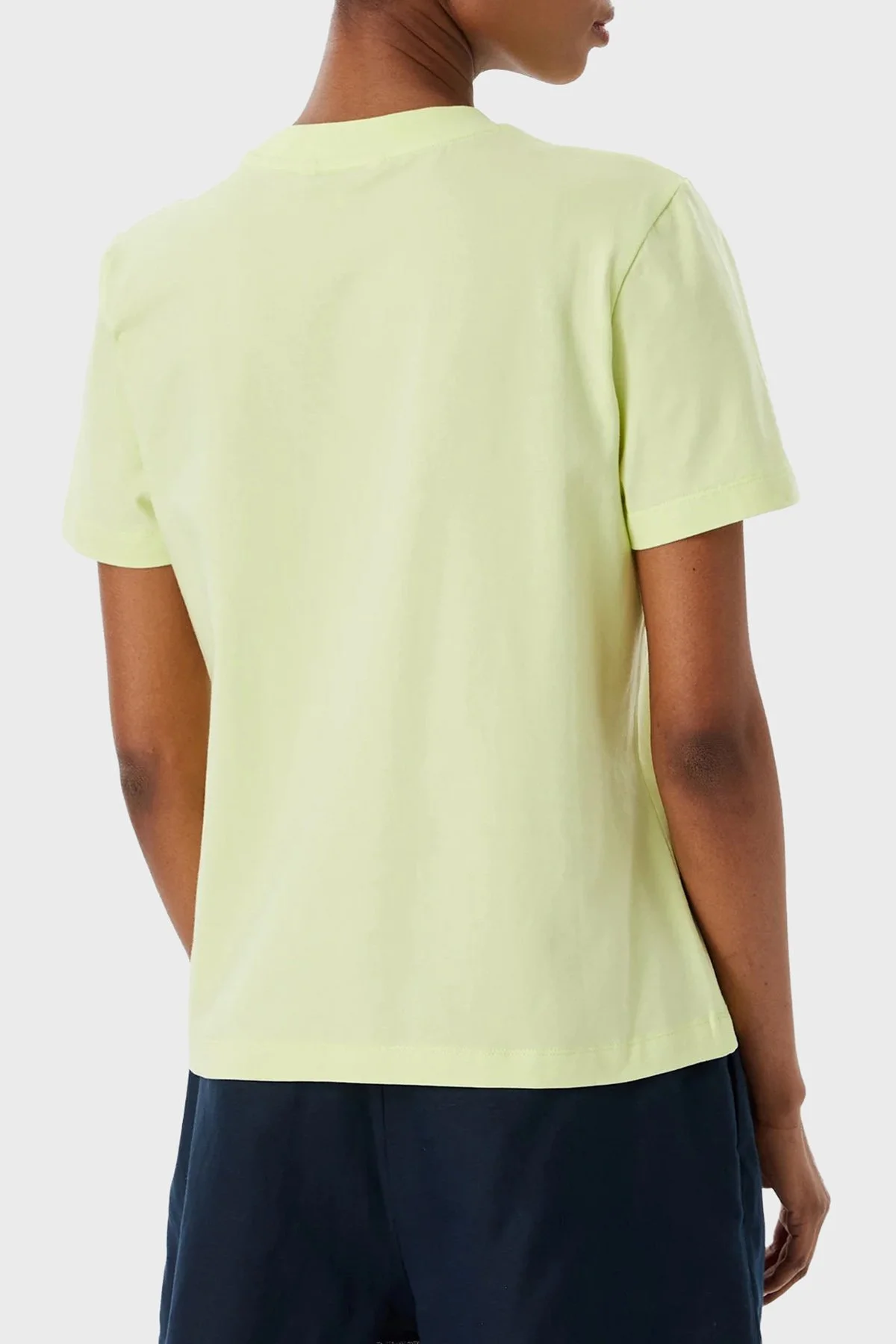Tommy Hilfiger Pamuklu Logolu Regular Fit Bisiklet Yaka Kadın T Shirt WW0WW48699 ZJE SARI - 3