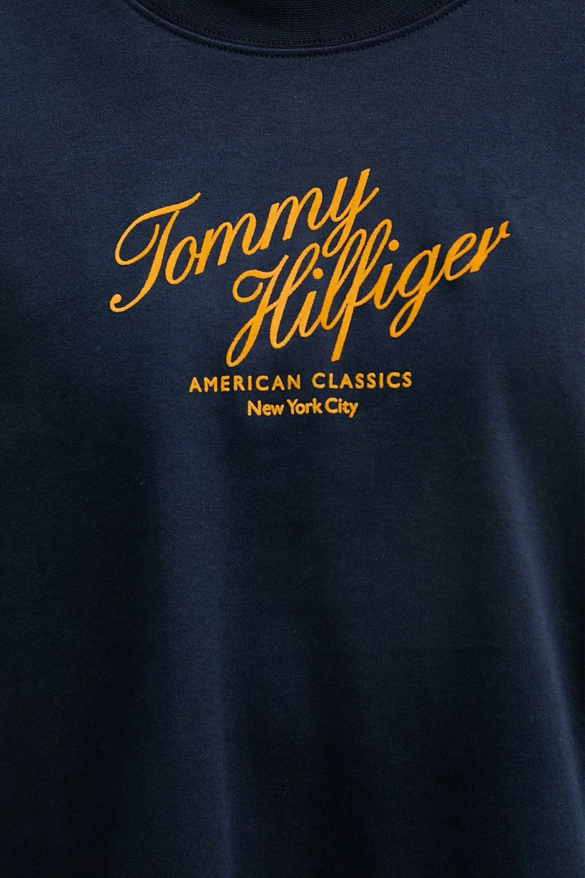 Tommy Hilfiger Pamuklu Logolu Regular Fit Bisiklet Yaka Kadın T Shirt WW0WW50787 C1G LACİVERT - 5