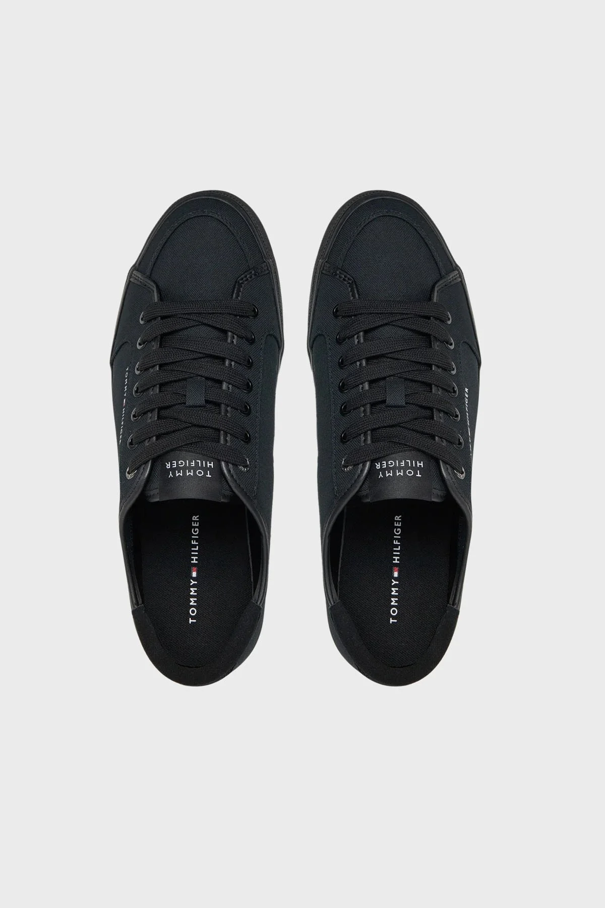 Tommy Hilfiger Pamuklu Logolu Sneaker Erkek Ayakkabı FM0FM05398 BDS SİYAH - 3