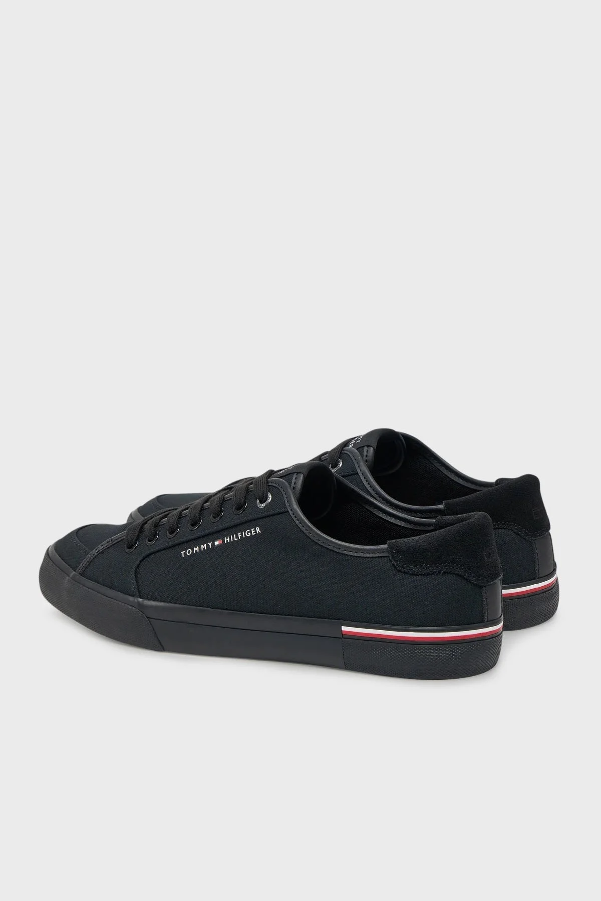 Tommy Hilfiger Pamuklu Logolu Sneaker Erkek Ayakkabı FM0FM05398 BDS SİYAH - 4