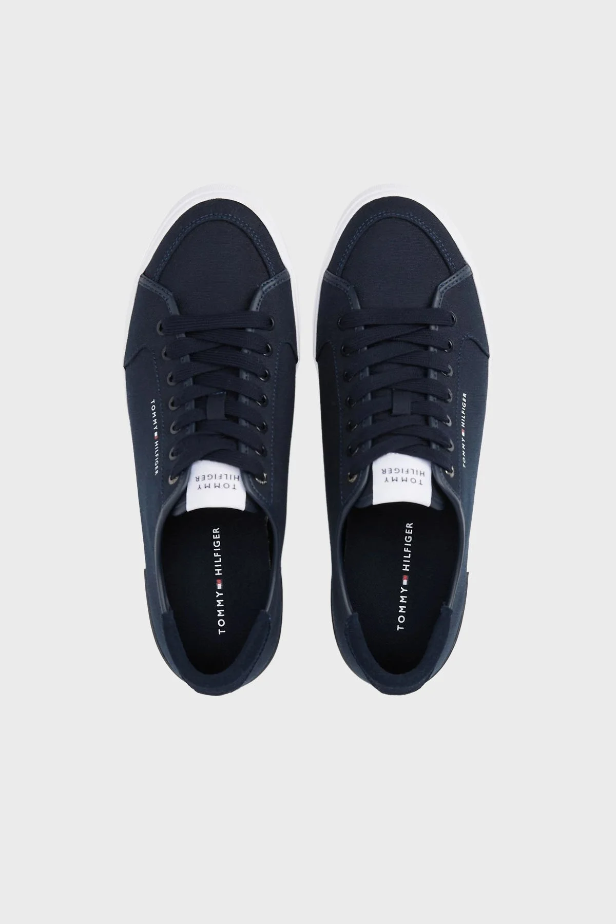 Tommy Hilfiger Pamuklu Logolu Sneaker Erkek Ayakkabı FM0FM05398 DW5 LACİVERT - 5