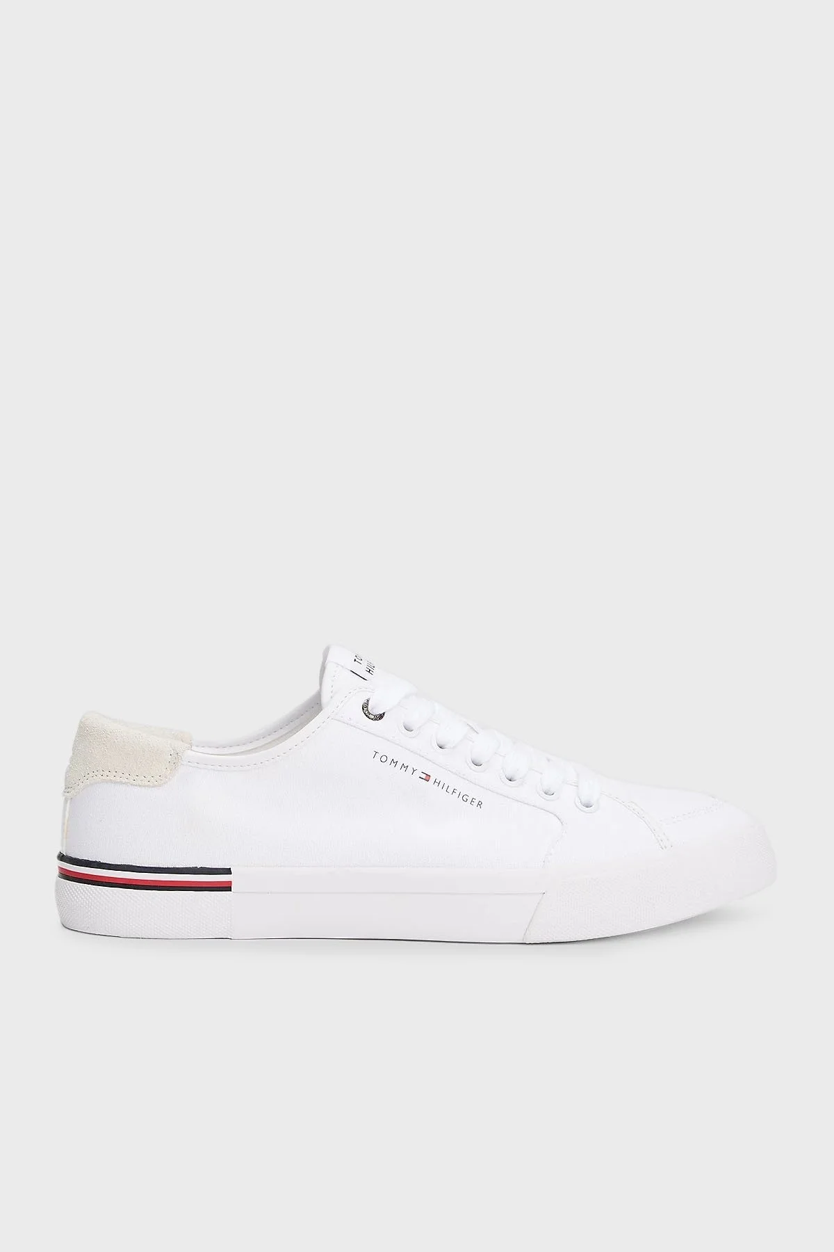Tommy Hilfiger Pamuklu Logolu Sneaker Erkek Ayakkabı FM0FM05398 YBS BEYAZ - 1