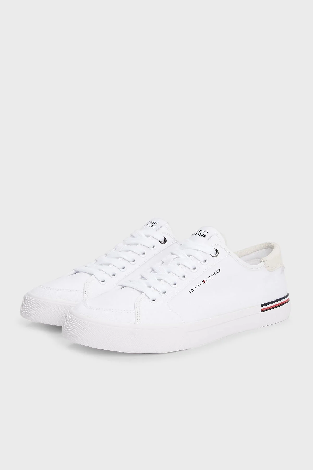 Tommy Hilfiger Pamuklu Logolu Sneaker Erkek Ayakkabı FM0FM05398 YBS BEYAZ - 2