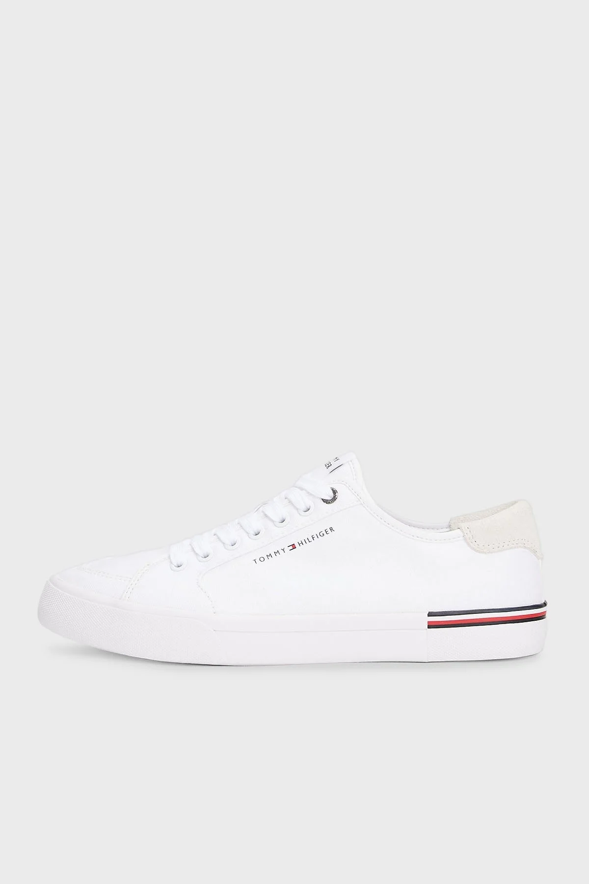 Tommy Hilfiger Pamuklu Logolu Sneaker Erkek Ayakkabı FM0FM05398 YBS BEYAZ - 5