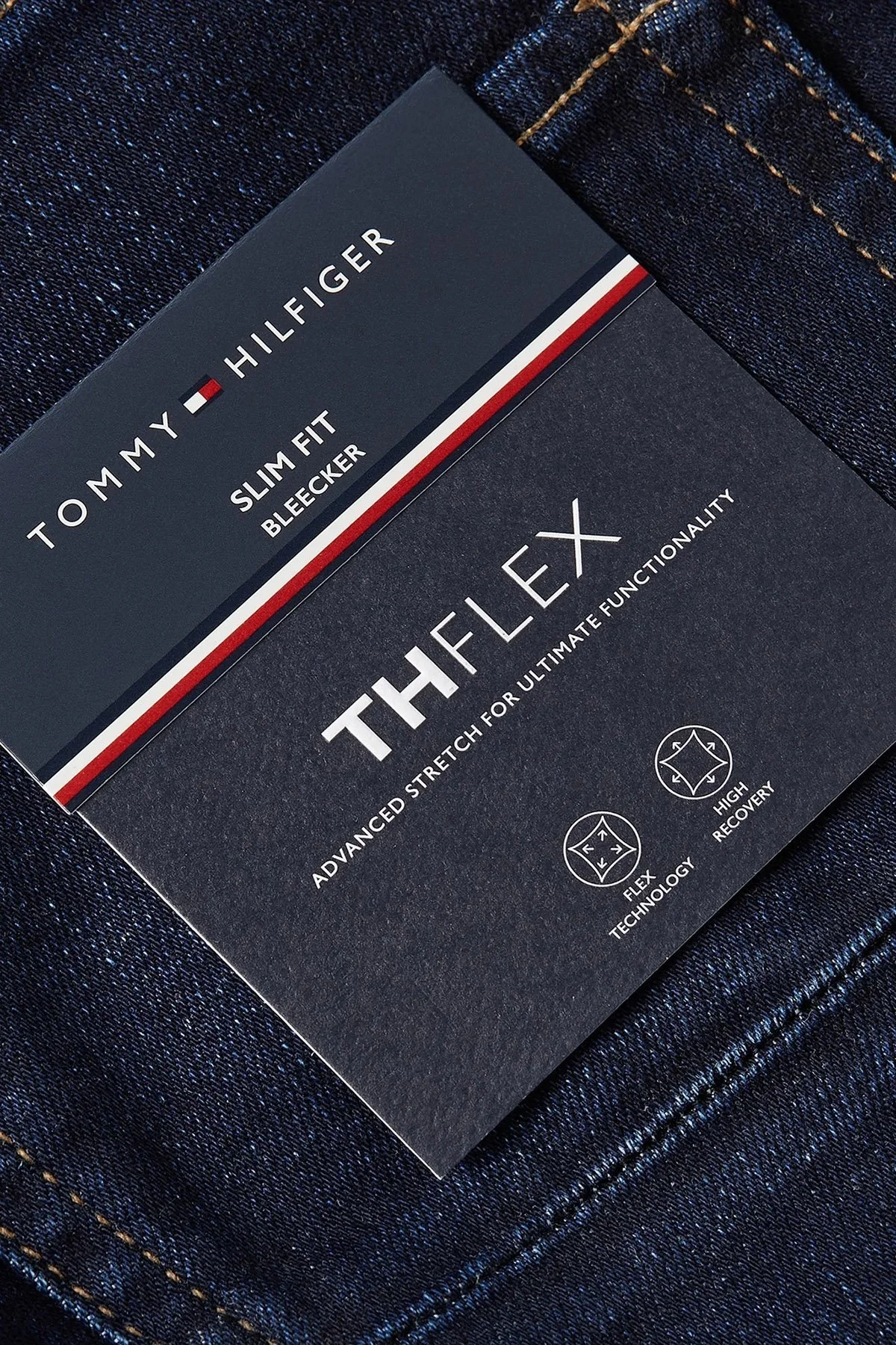 Tommy Hilfiger Pamuklu Normal Bel Slim Fit Dar Paça Jeans Erkek Kot Pantolon MW0MW33346 1BN LACİVERT - 6
