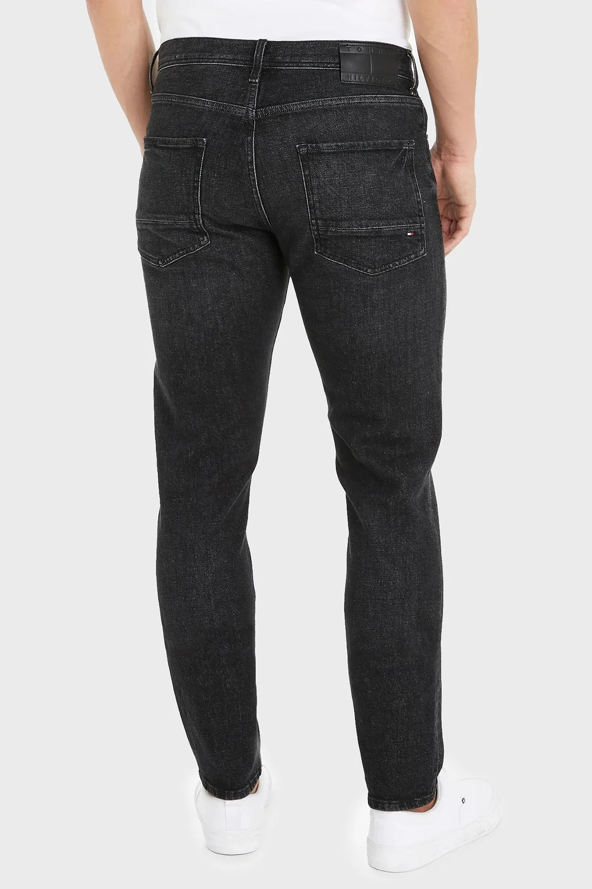 Tommy Hilfiger Pamuklu Normal Bel Slim Fit Düz Paça Jeans Erkek Kot Pantolon MW0MW33343 1B2 SİYAH - 2