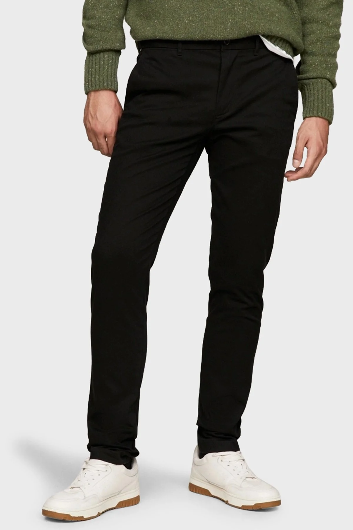 Tommy Hilfiger Pamuklu Normal Bel Slim Fit Erkek Pantolon MW0MW26619 BDS SİYAH - 6