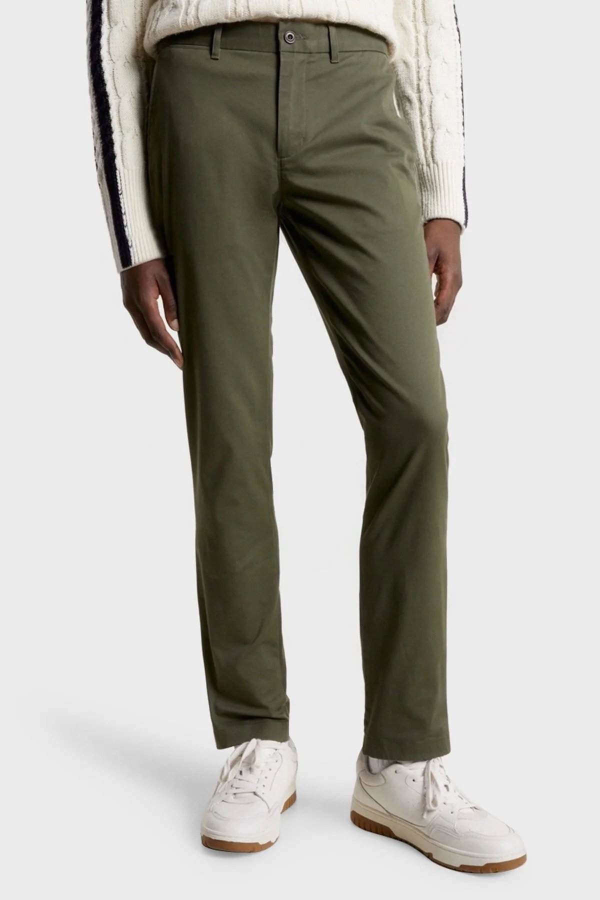 Tommy Hilfiger Pamuklu Normal Bel Slim Fit Erkek Pantolon MW0MW26619 RBN KOYU HAKİ - 2