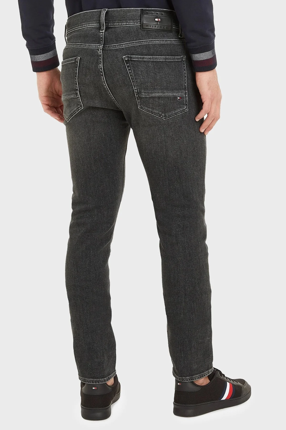 Tommy Hilfiger Pamuklu Normal Bel Straight Fit Jeans Erkek Kot Pantolon MW0MW33344 1B3 ANTRASİT - 2
