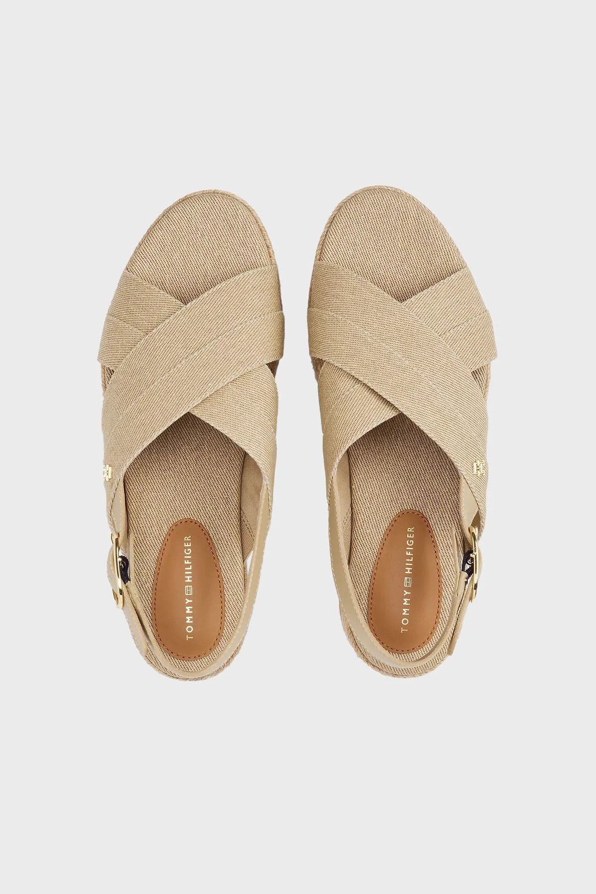 Tommy Hilfiger Pamuklu Platform Espadril Kadın Sandalet FW0FW08669 ACC BEJ - 5
