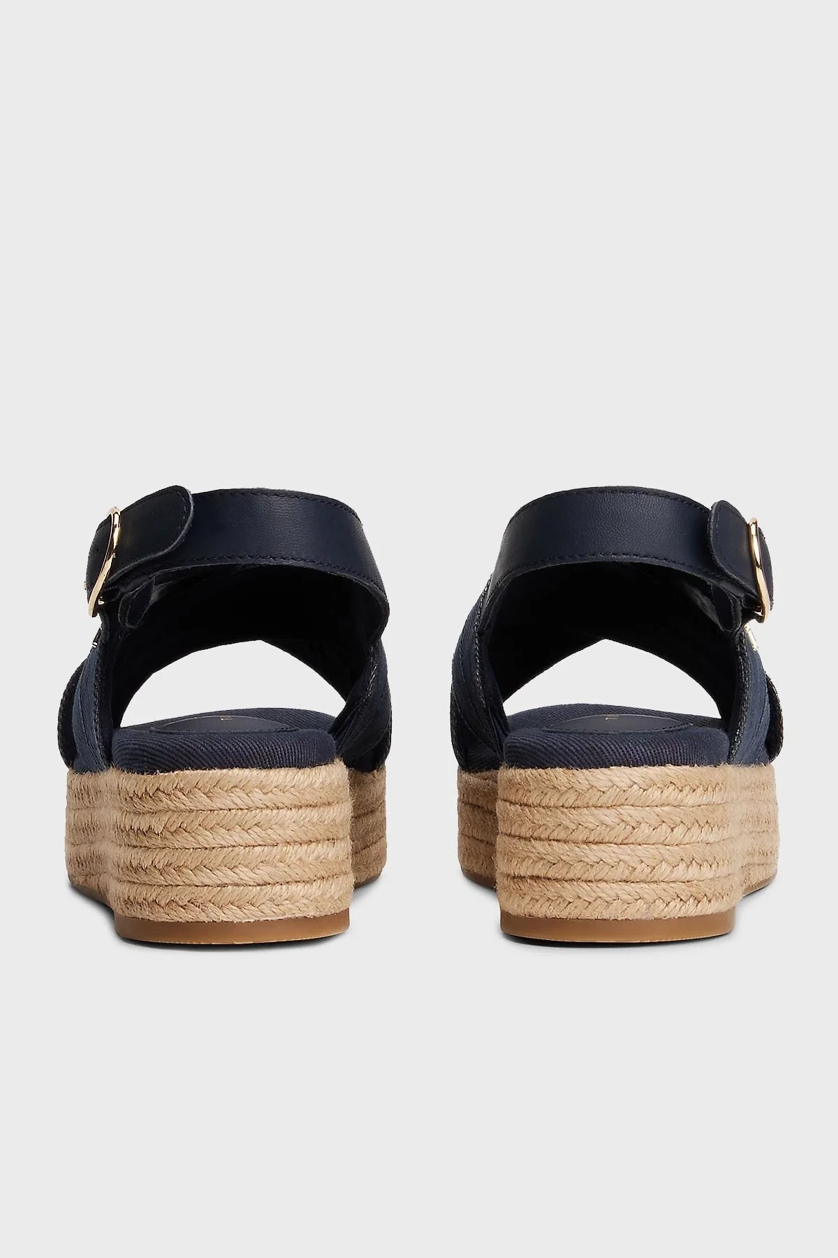 Tommy Hilfiger Pamuklu Platform Espadril Bayan Sandalet FW0FW08669 DW6 LACİVERT - 12
