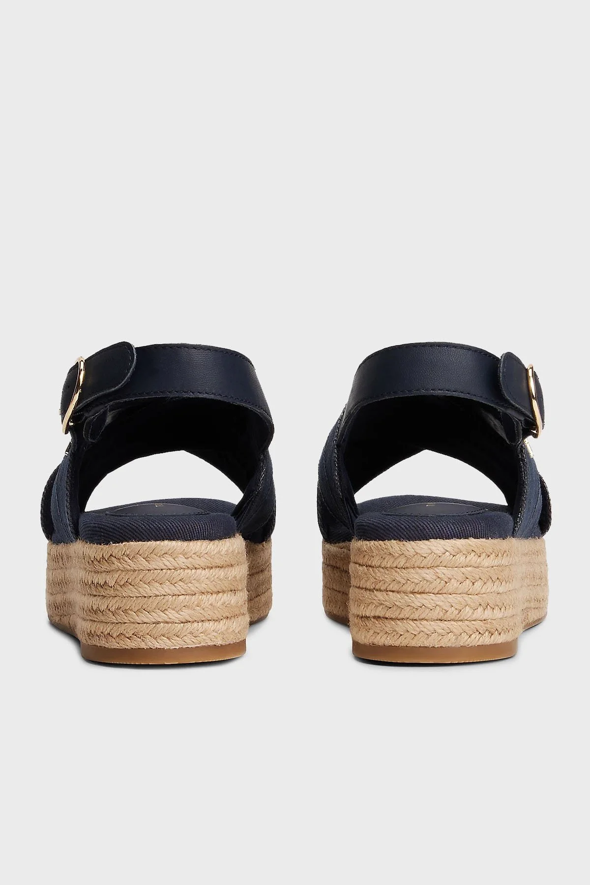 Tommy Hilfiger Pamuklu Platform Espadril Kadın Sandalet FW0FW08669 DW6 LACİVERT - 5