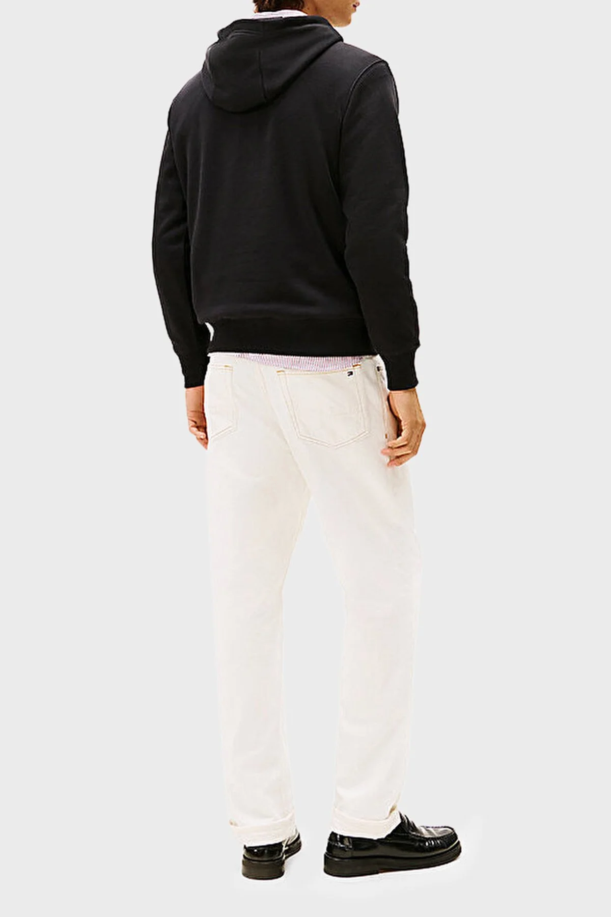 Tommy Hilfiger Pamuklu Regular Fit Baskılı Kapüşon Yaka Erkek Sweat MW0MW40041 BDS SİYAH - 4