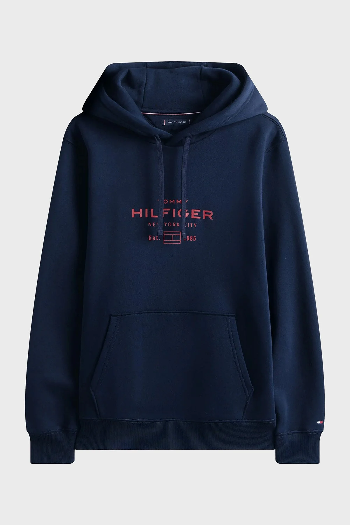Tommy Hilfiger Pamuklu Regular Fit Baskılı Kapüşonlu Erkek Sweat MW0MW40864 DW5 LACİVERT - 5