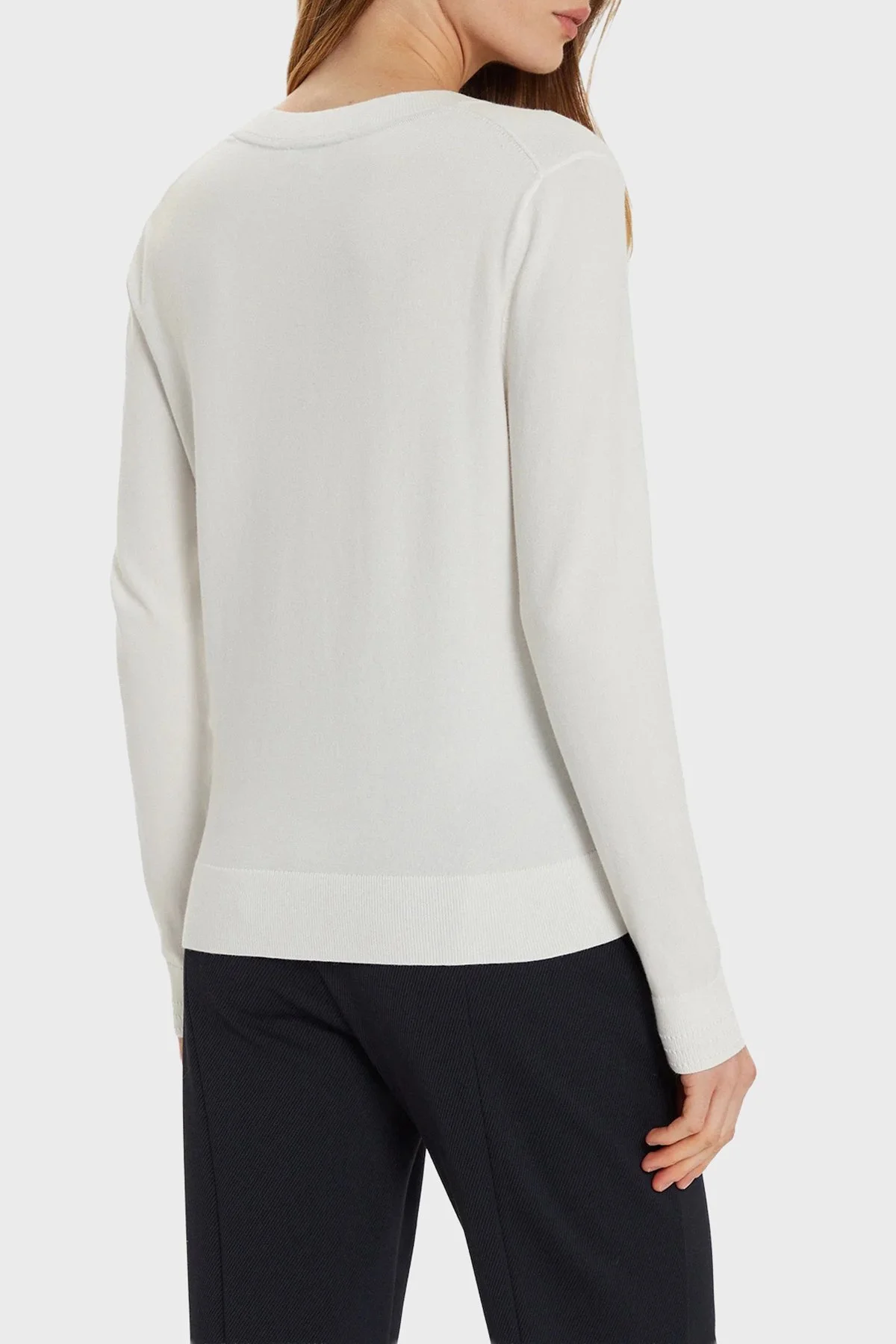 Tommy Hilfiger Pamuklu Regular Fit Bisiklet Yaka Bayan Kazak WW0WW44984 Z00 AÇIK BEJ - 3