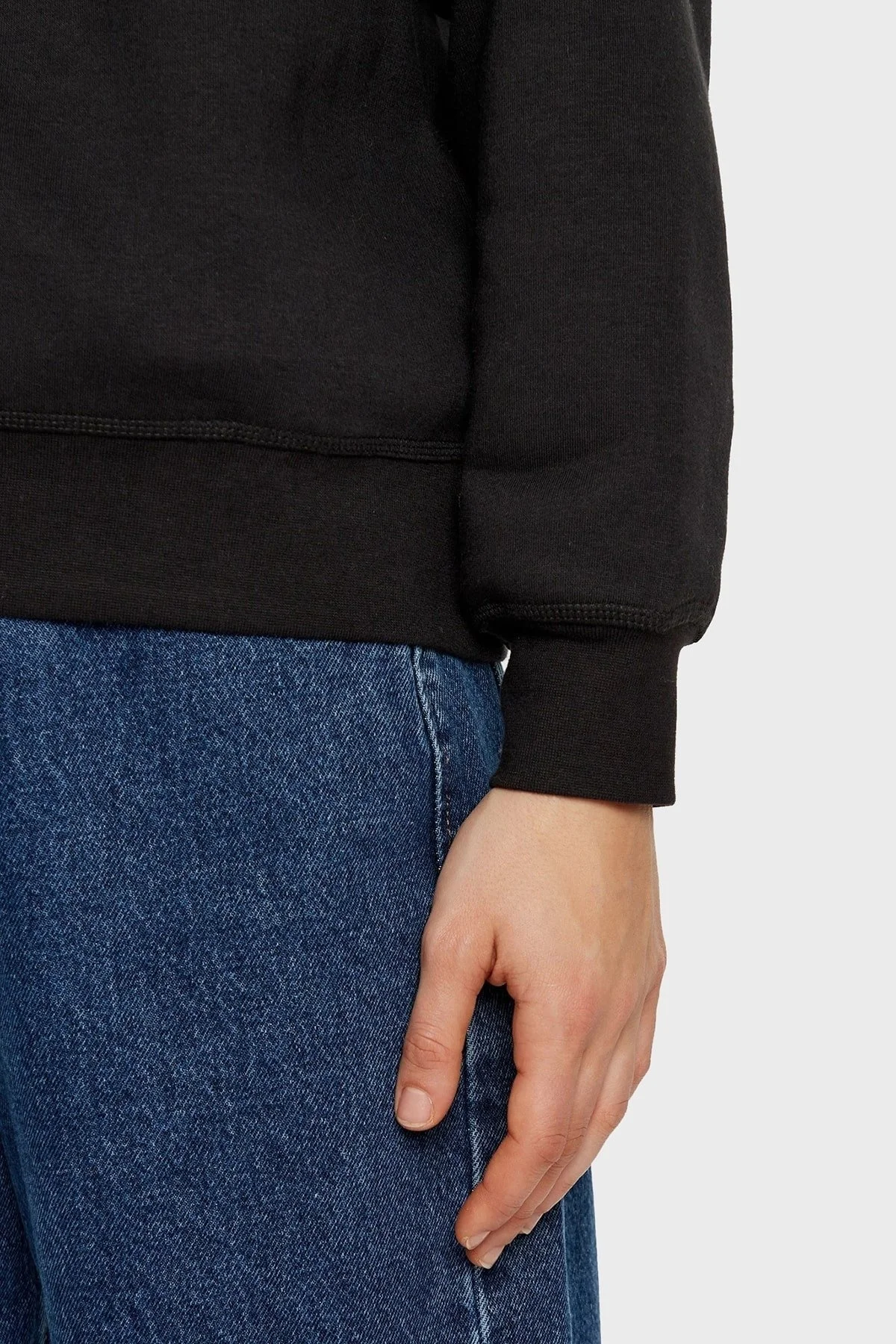 Tommy Hilfiger Pamuklu Regular Fit Bisiklet Yaka Bayan Sweat WW0WW41246 BDS SİYAH - 10