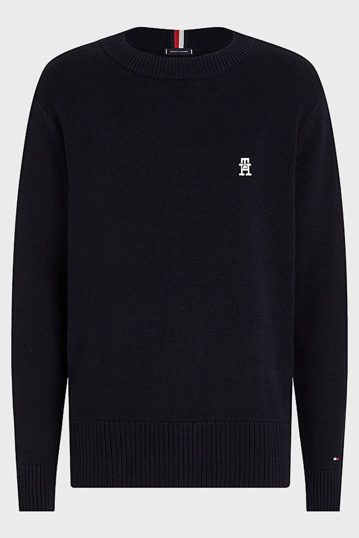 Tommy Hilfiger Pamuklu Regular Fit Bisiklet Yaka Erkek Kazak MW0MW33505 DW5 LACİVERT - 5