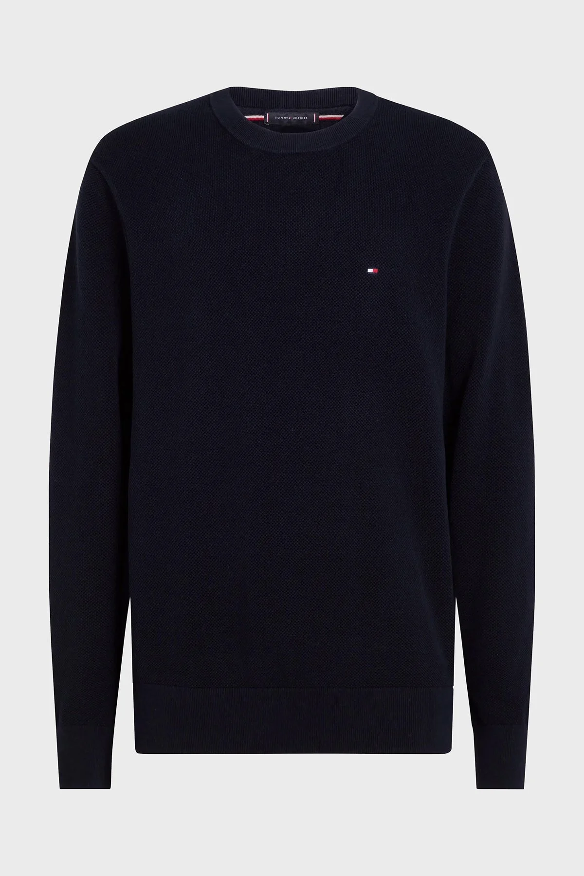 Tommy Hilfiger Pamuklu Regular Fit Bisiklet Yaka Erkek Kazak MW0MW36347 DW5 LACİVERT - 12