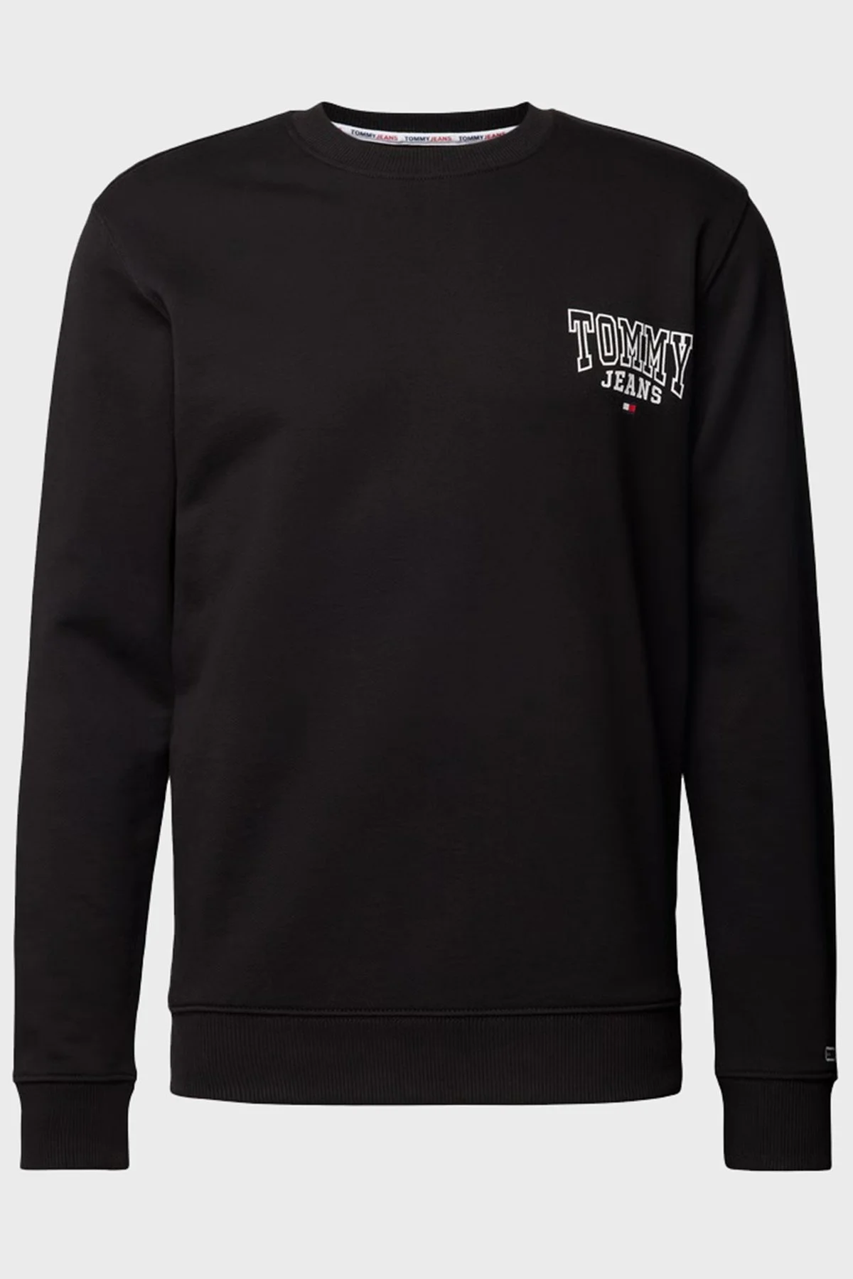 Tommy Hilfiger Pamuklu Regular Fit Bisiklet Yaka Erkek Sweat DM0DM17157 BDS SİYAH - 5