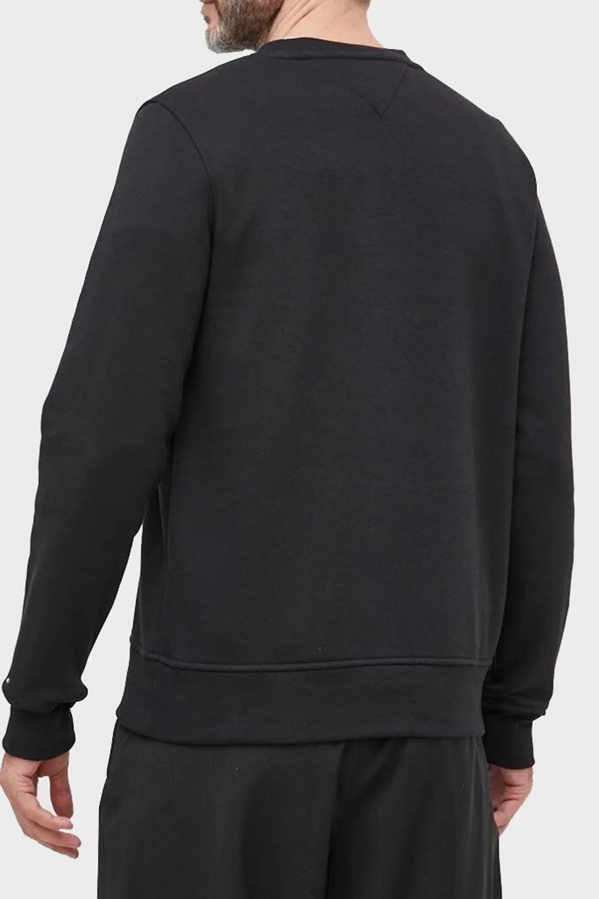 Tommy Hilfiger Pamuklu Regular Fit Bisiklet Yaka Erkek Sweat MW0MW32358 BDS SİYAH - 2